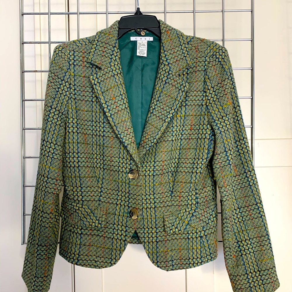 Gorgeous Tweed Blazer with Removable Fur Collar